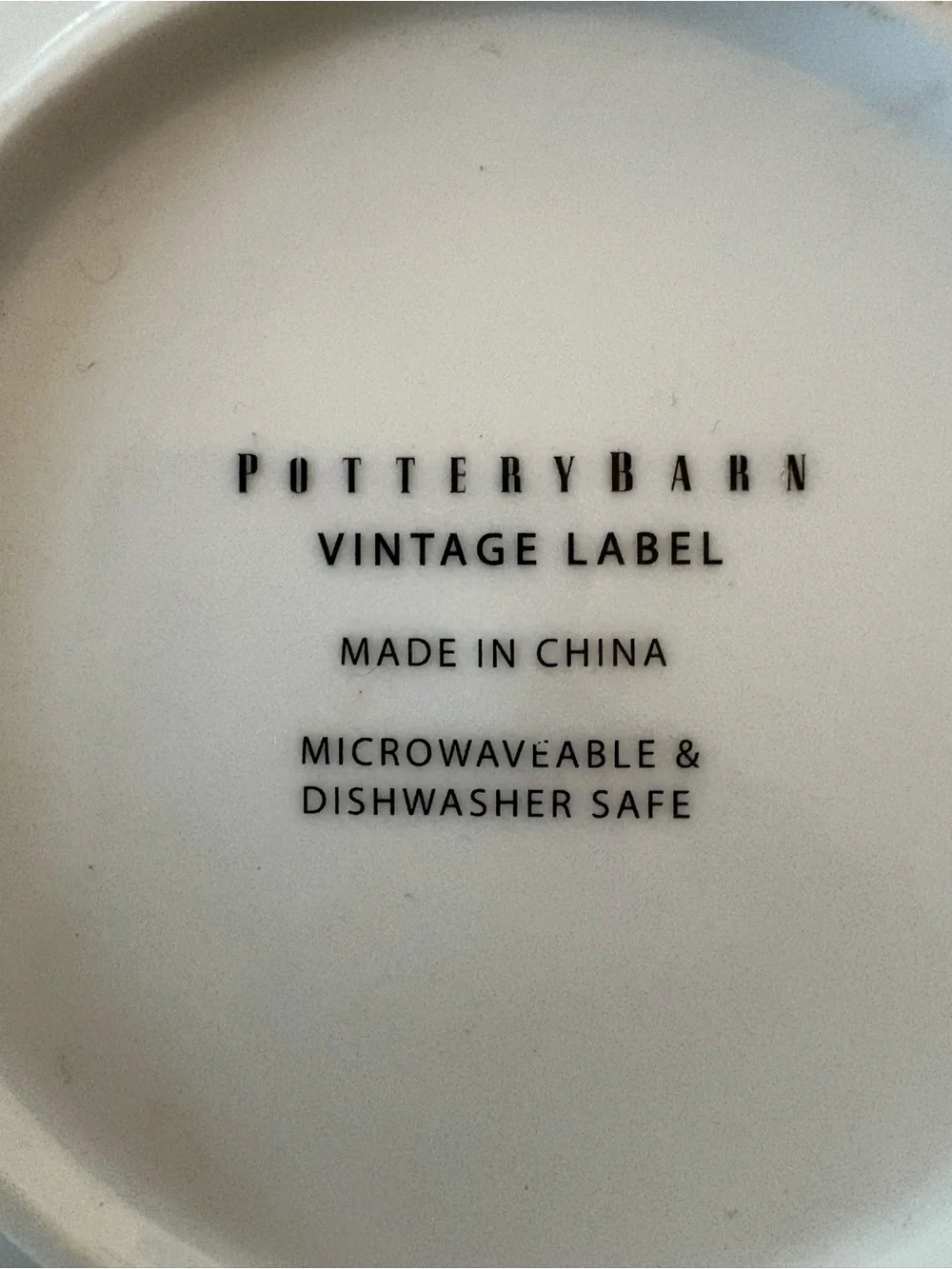 Pottery Barn vintage label 3 Decorative dessert ceramic Plate